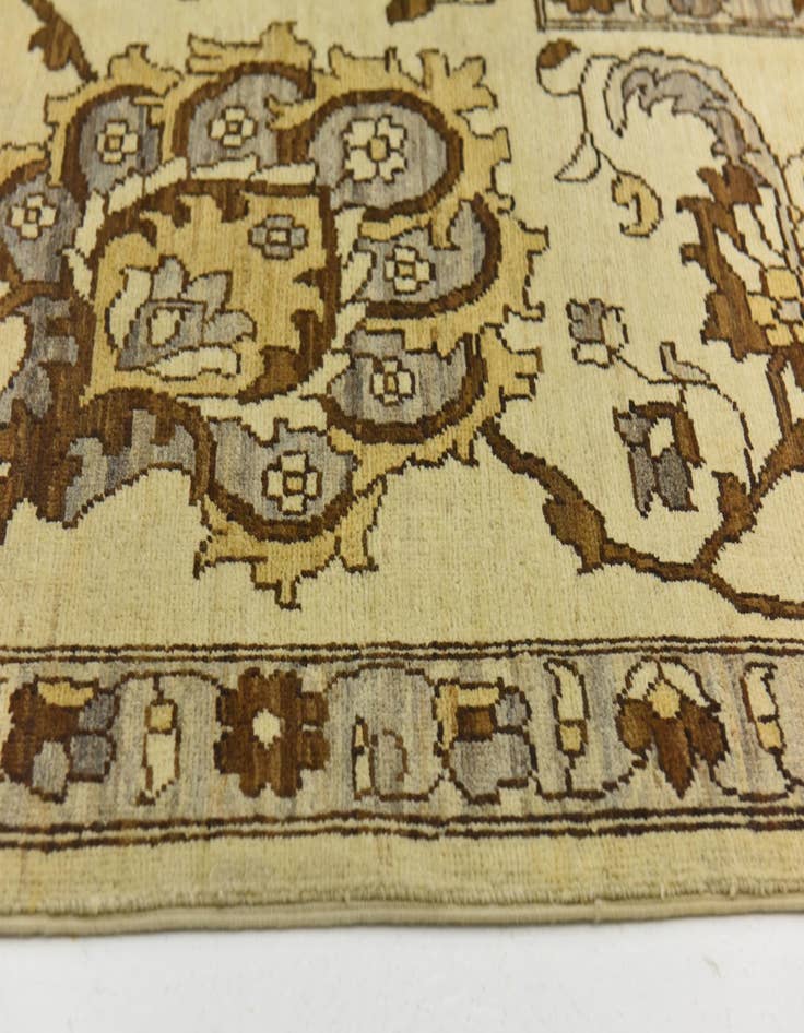Detail image of 13' 7 x 14' 1  Hand Knotted Peshawar Ziegler Wool Square Rug
