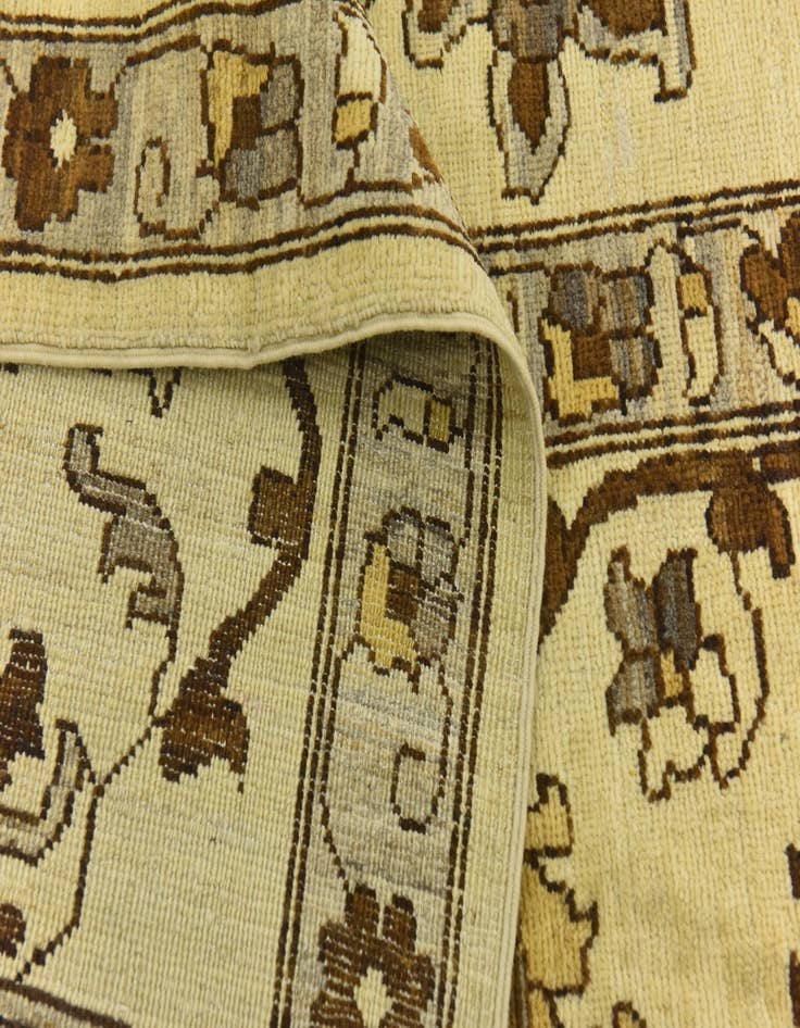 Detail image of 13' 7 x 14' 1  Hand Knotted Peshawar Ziegler Wool Square Rug