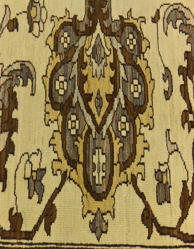 Detail image of 13' 7 x 14' 1  Hand Knotted Peshawar Ziegler Wool Square Rug