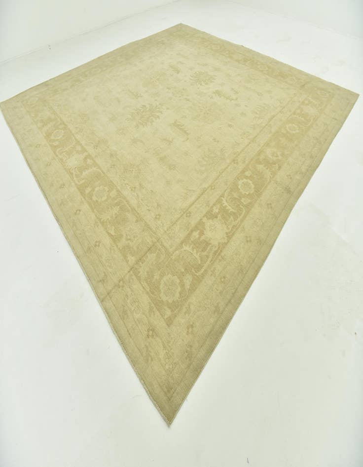 Detail image of 14' x 14' 2 Hand Knotted Peshawar Ziegler Square Rug