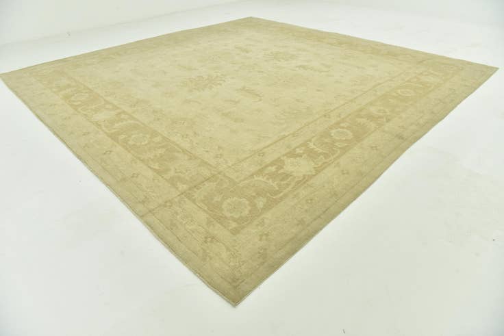 Detail image of 14' x 14' 2 Hand Knotted Peshawar Ziegler Square Rug