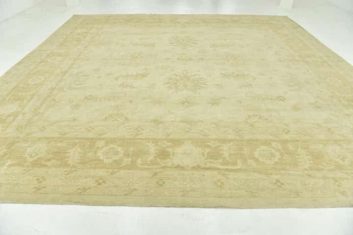 14' x 14' 2 Hand Knotted Peshawar Ziegler Square Rug