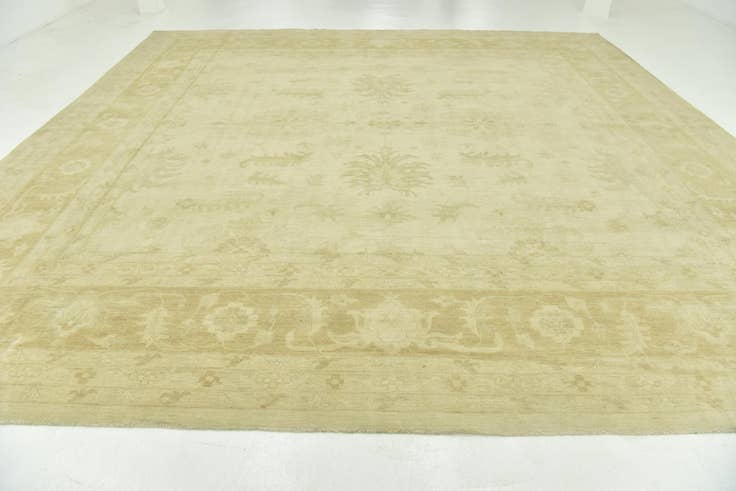 Detail image of 14' x 14' 2 Hand Knotted Peshawar Ziegler Square Rug