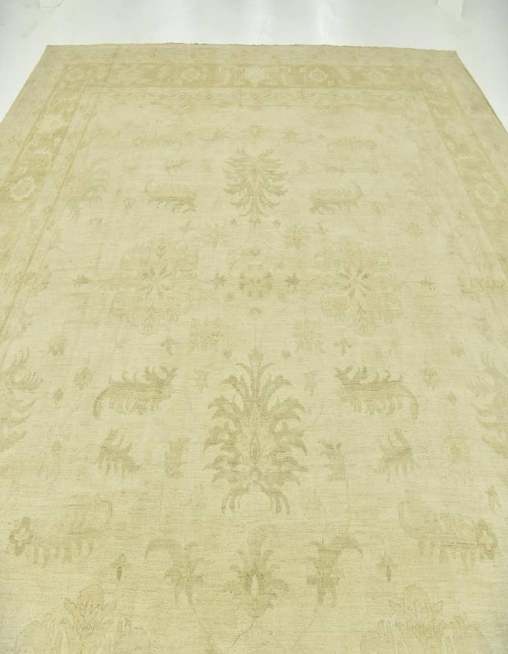 Detail image of 14' x 14' 2 Hand Knotted Peshawar Ziegler Square Rug