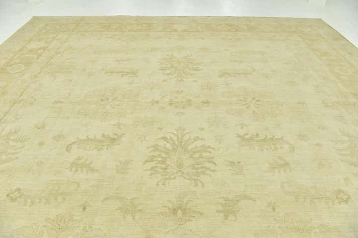 14' x 14' 2 Hand Knotted Peshawar Ziegler Square Rug