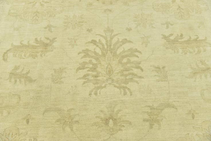 Detail image of 14' x 14' 2 Hand Knotted Peshawar Ziegler Square Rug