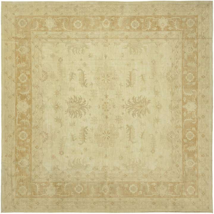 14' x 14' 2 Hand Knotted Peshawar Ziegler Square Rug