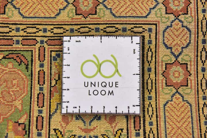 1' 10 x 2' 4 Hand Knotted Qom Persian Square Rug