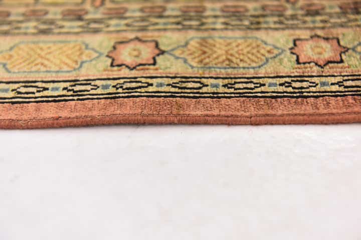 1' 10 x 2' 4 Hand Knotted Qom Persian Square Rug