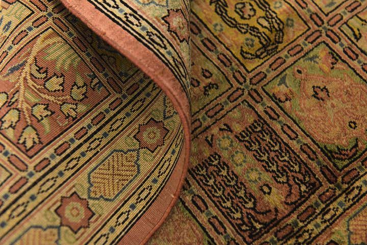 1' 10 x 2' 4 Hand Knotted Qom Persian Square Rug