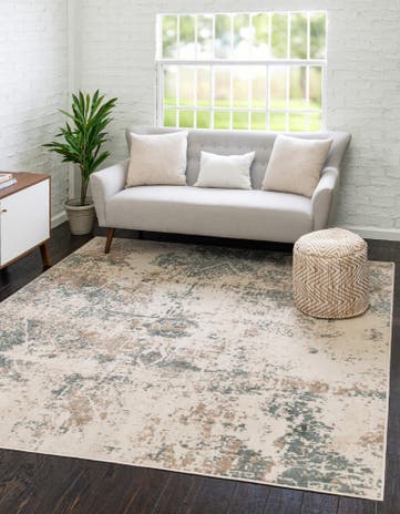Beige Sahara Square Rug