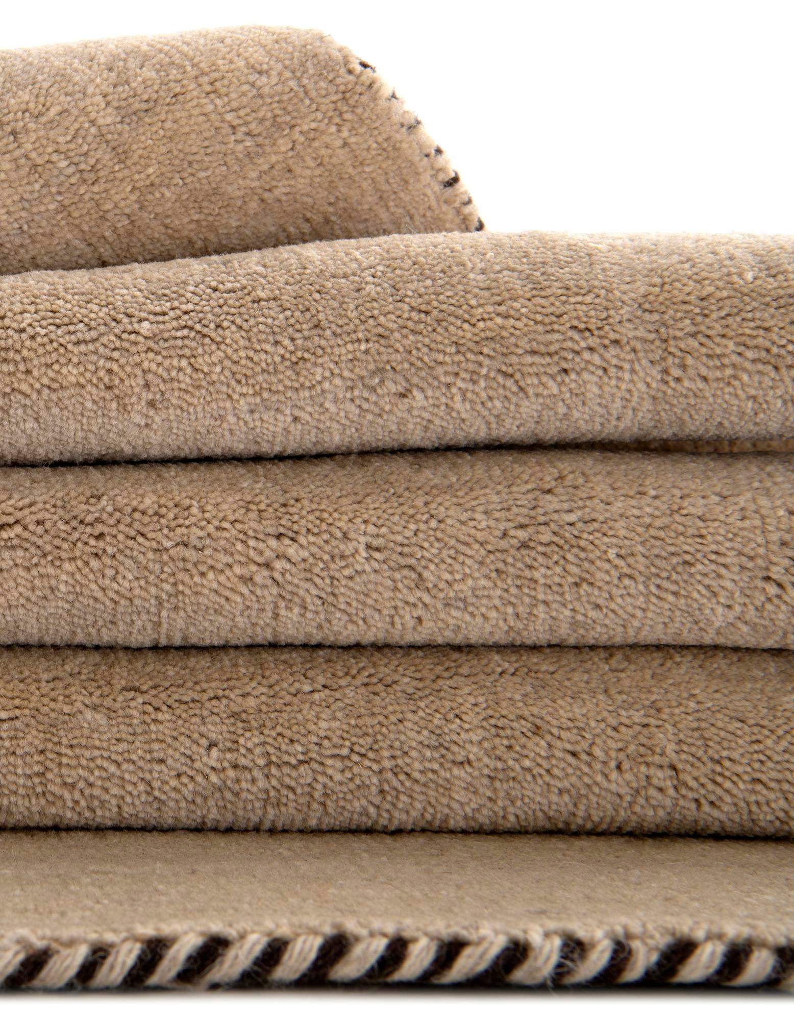9' 10 x 9' 10 Hand Knotted Solid Gabbeh Wool Square Rug