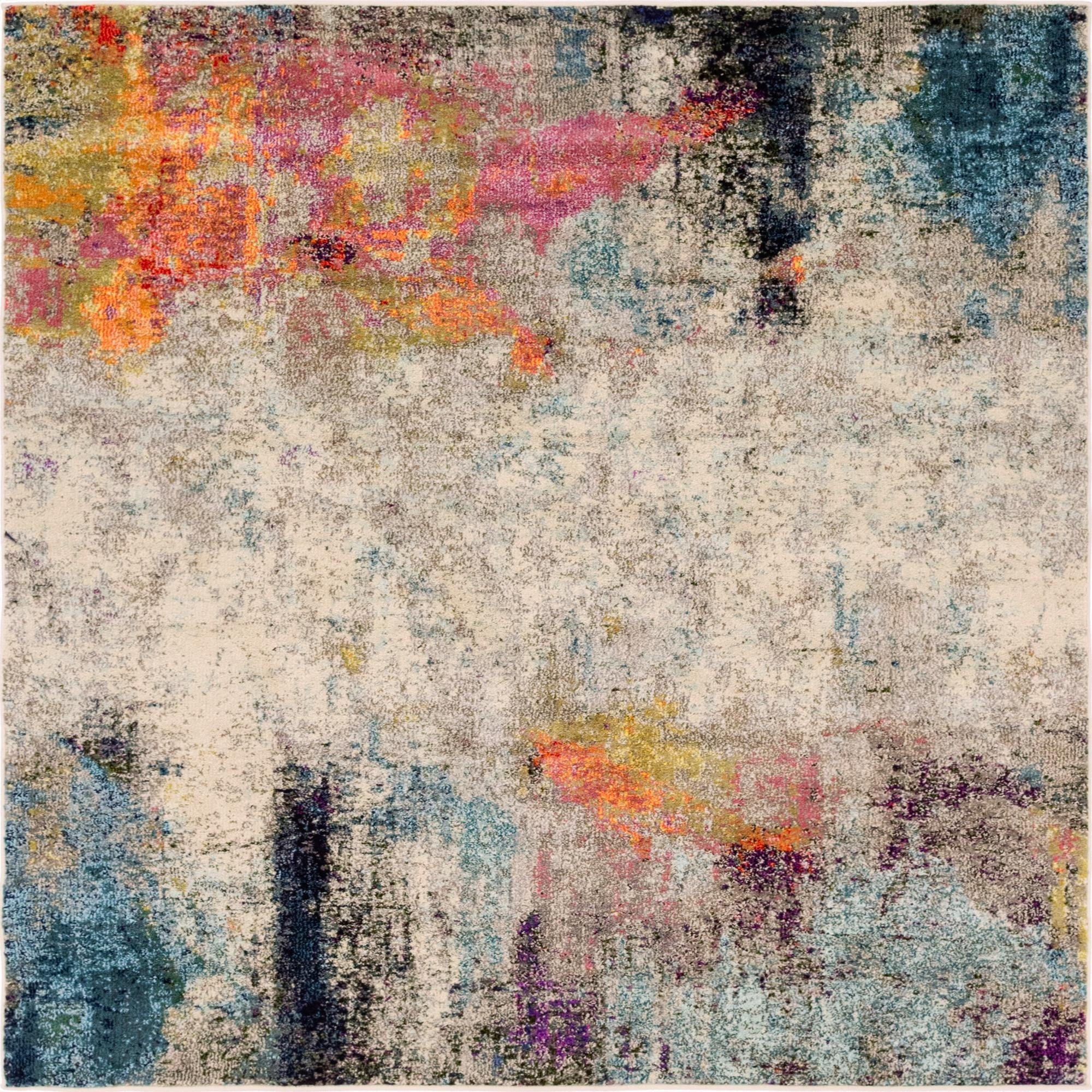 6' x 6'  Washable Spectrum Square Rug
