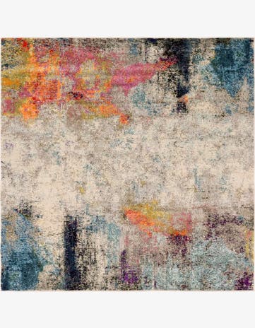 6' x 6' Washable Spectrum Square Rug