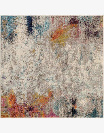 4' x 4' Washable Spectrum Square Rug