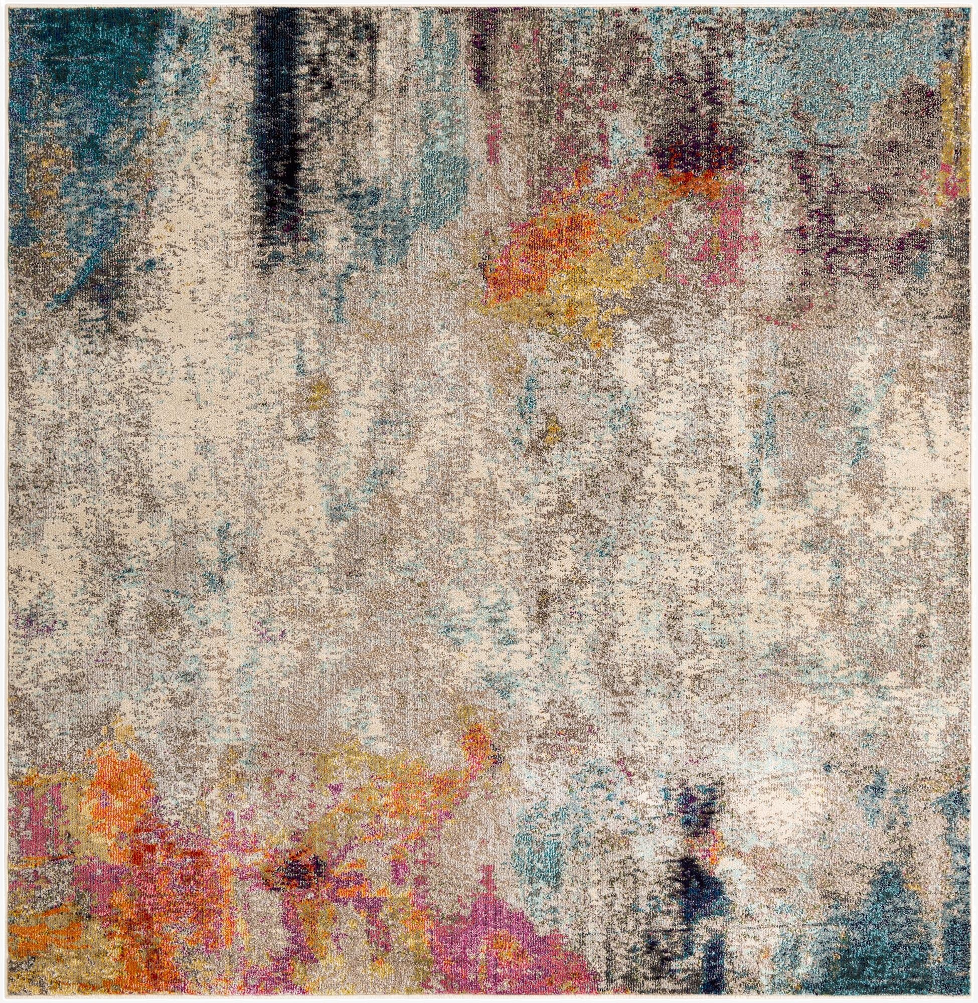 8' x 8'  Washable Spectrum Square Rug