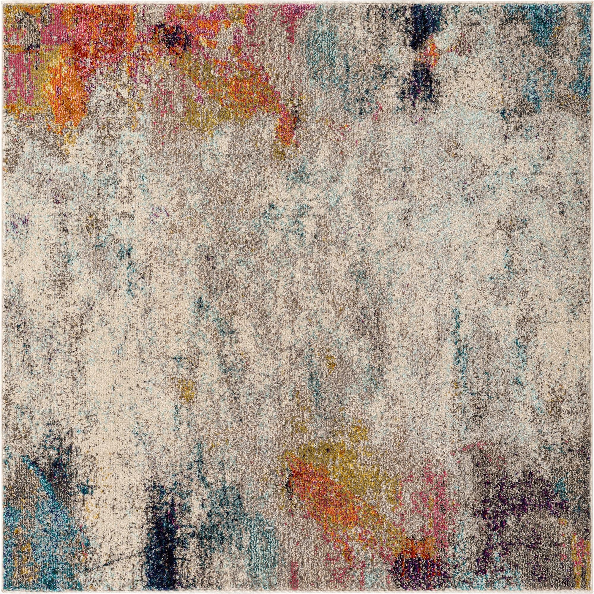 Primary image 5' x 5'  Washable Spectrum Square Rug
