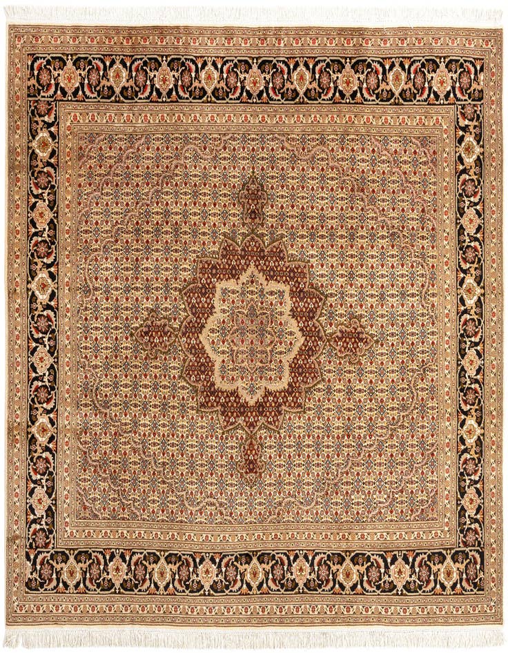 Detail image of 7' 11 x 8' 3 Tabriz Wool Square Rug