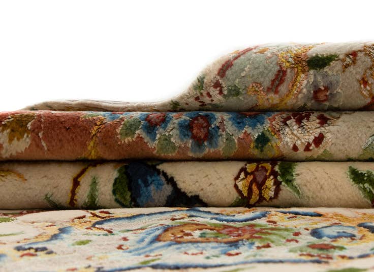 Detail image of 6' 4 x 6' 8 Hand Knotted Tabriz Persian Square Rug