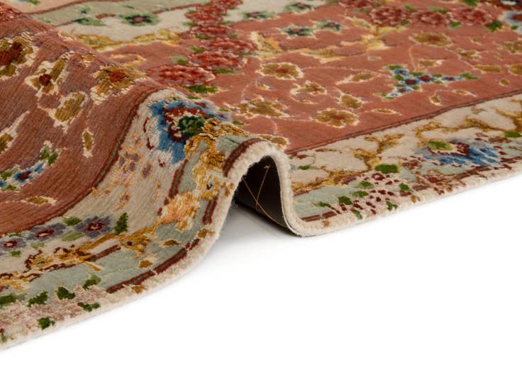 Detail image of 6' 4 x 6' 8 Hand Knotted Tabriz Persian Square Rug