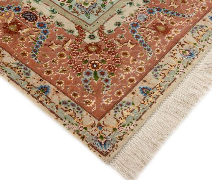 6' 4 x 6' 8 Hand Knotted Tabriz Persian Square Rug