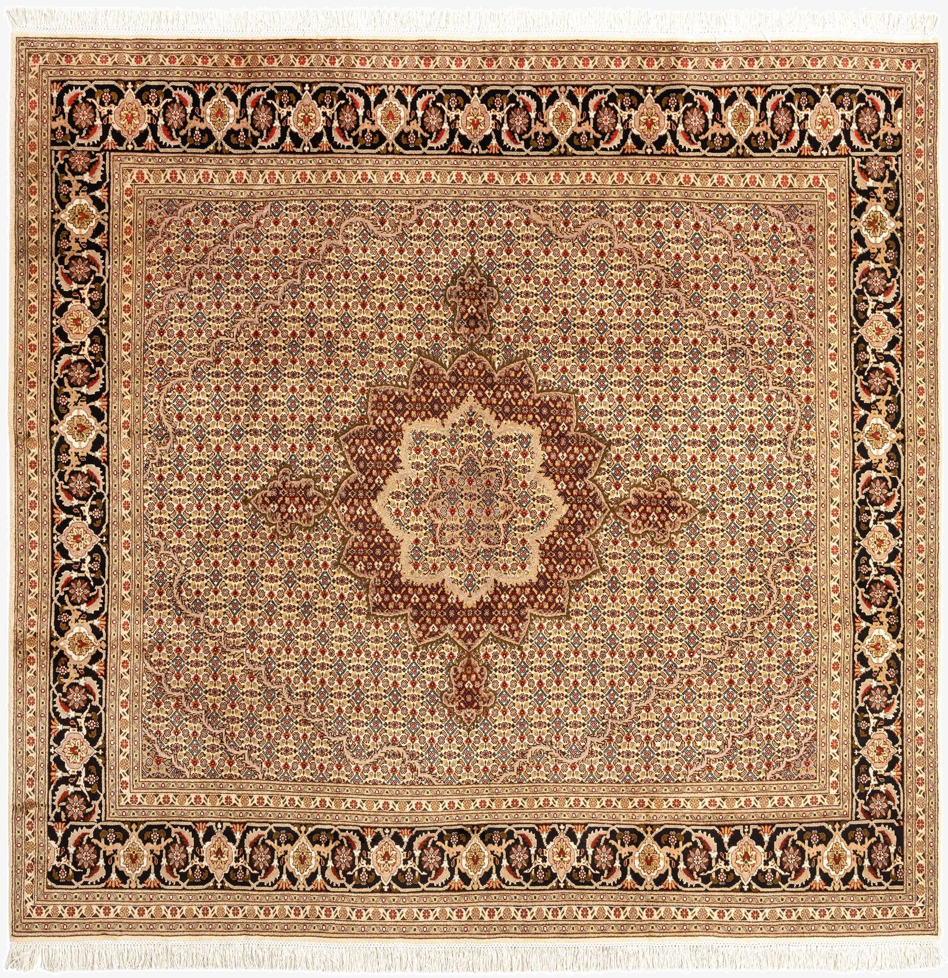 7' 11 x 8' 3 Tabriz Wool Square Rug