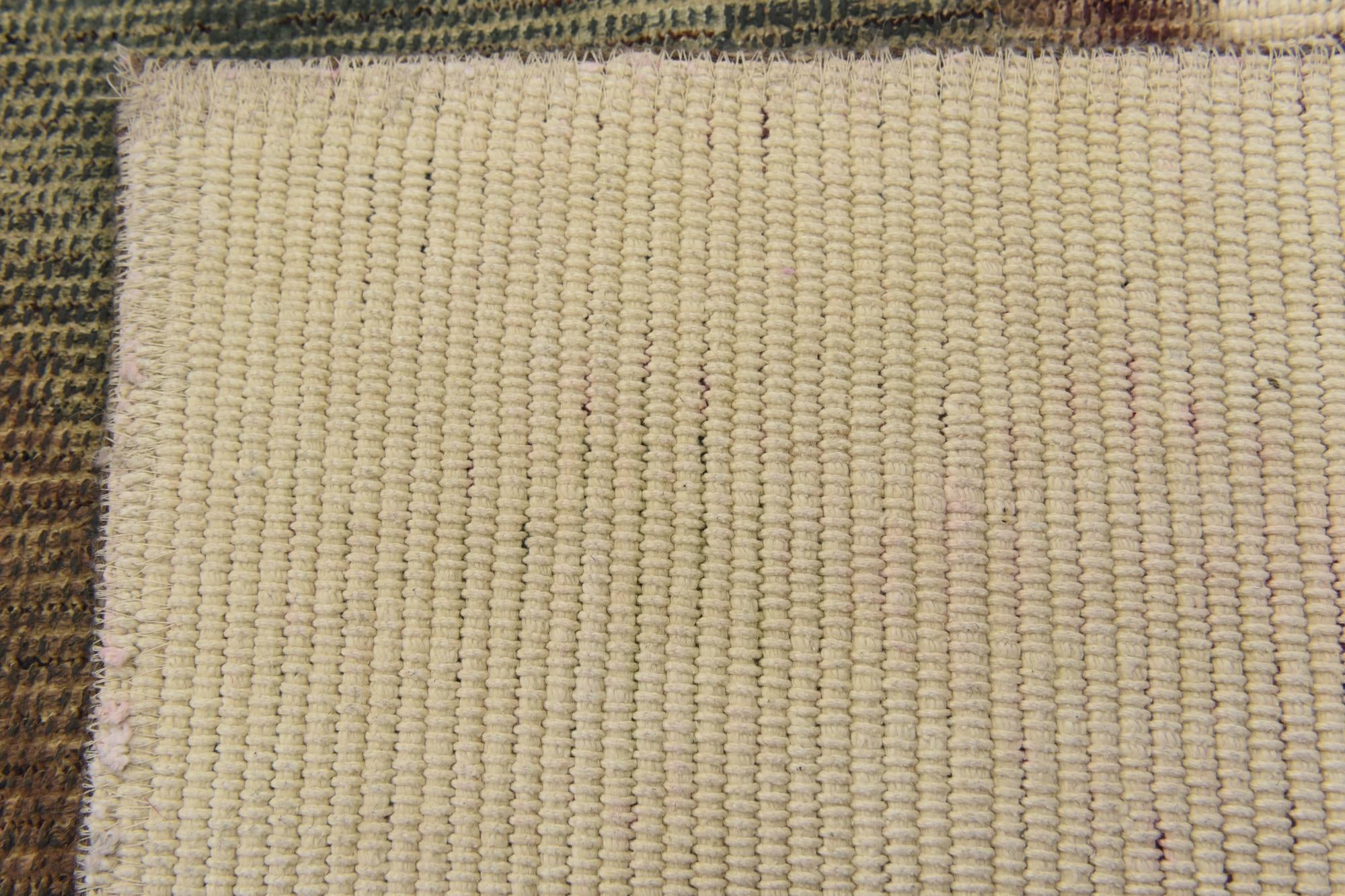 115cm x 130cm Hand Knotted Ultra Vintage Persian Wool Square Rug