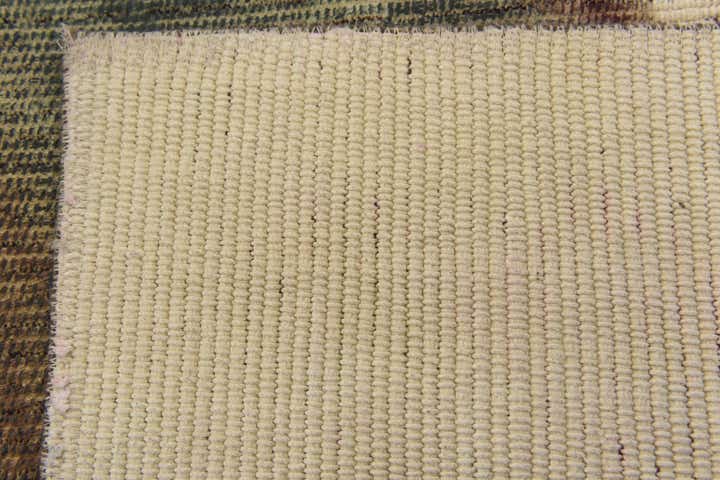115cm x 130cm Hand Knotted Ultra Vintage Persian Wool Square Rug