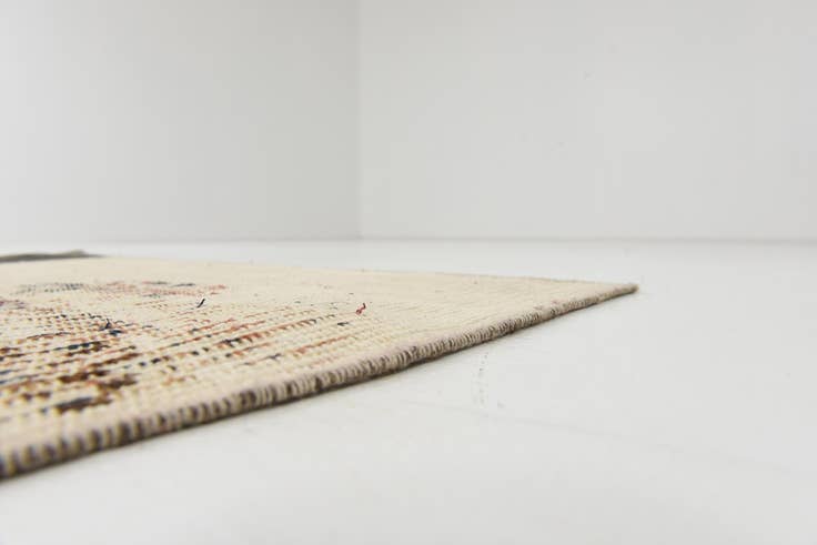 Detail image of 115cm x 130cm Hand Knotted Ultra Vintage Persian Wool Square Rug