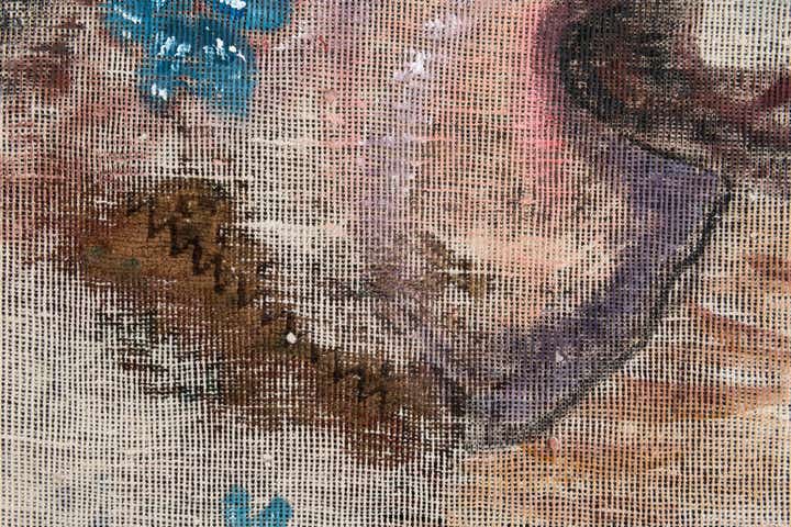 3' 4 x 3' 5 Hand Knotted Ultra Vintage Persian Wool Square Rug