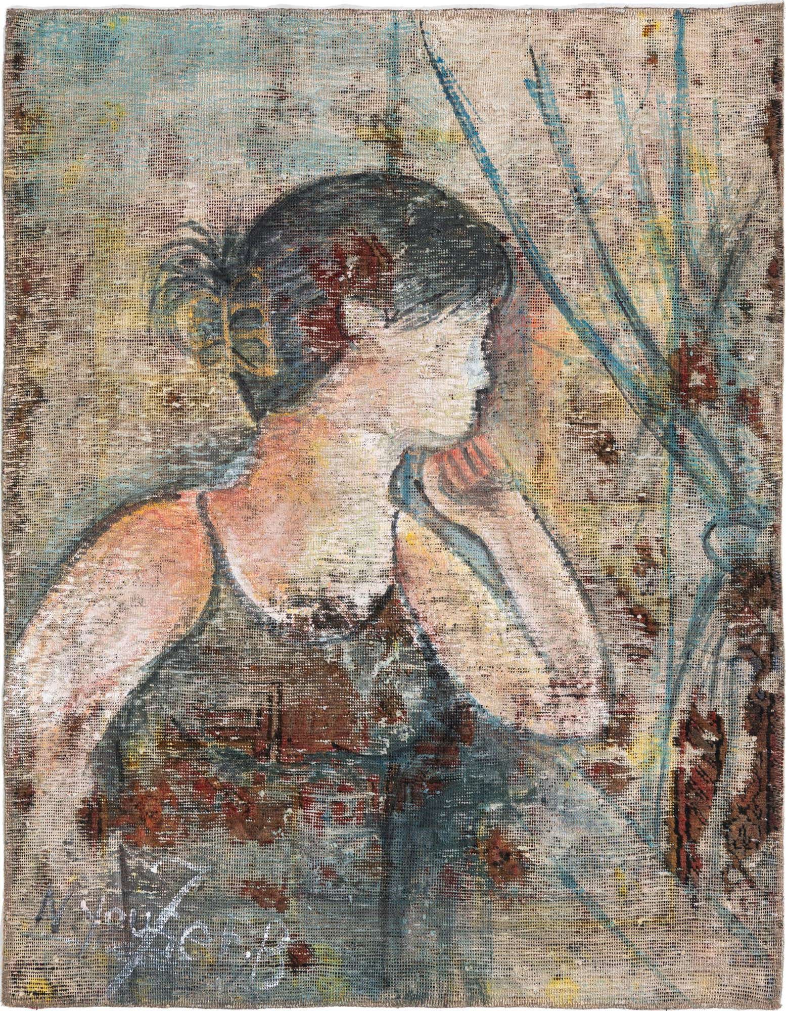 Primary image 3' 5 x 4'  Hand Knotted Ultra Vintage Persian Wool Square Rug