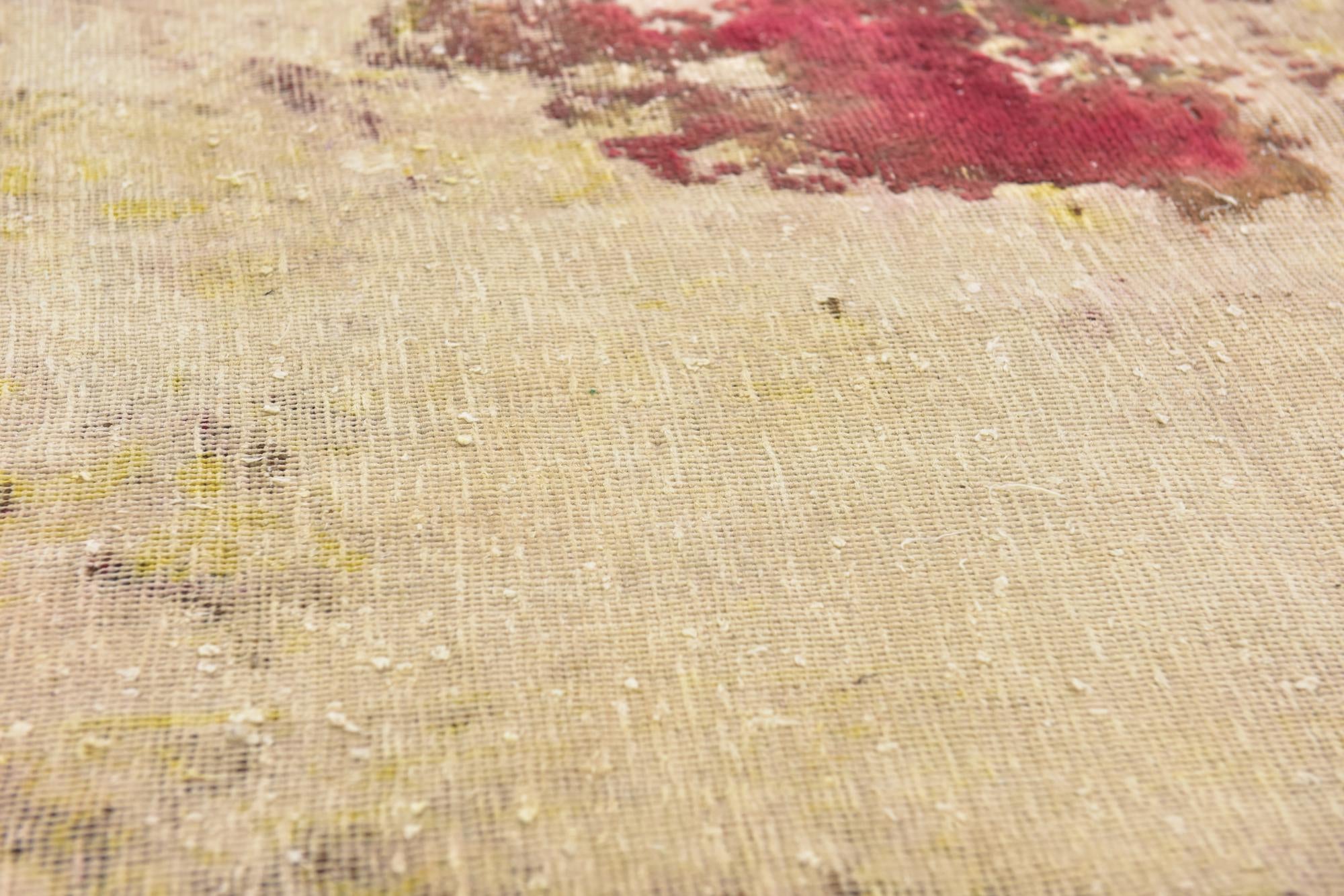 3' 6 x 3' 7 Hand Knotted Ultra Vintage Persian Wool Square Rug