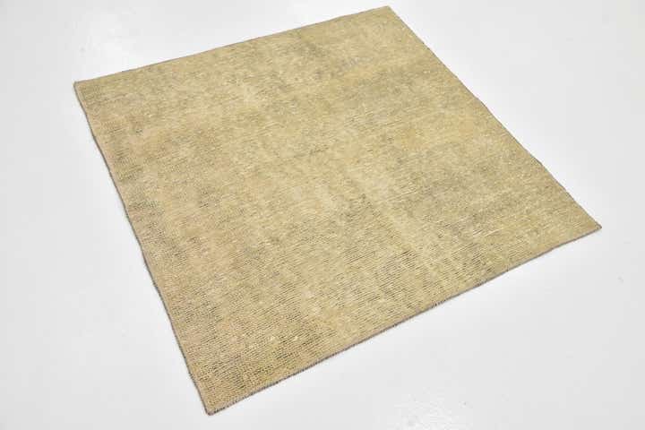 3' 3 x 3' 5 Hand Knotted Ultra Vintage Persian Wool Square Rug