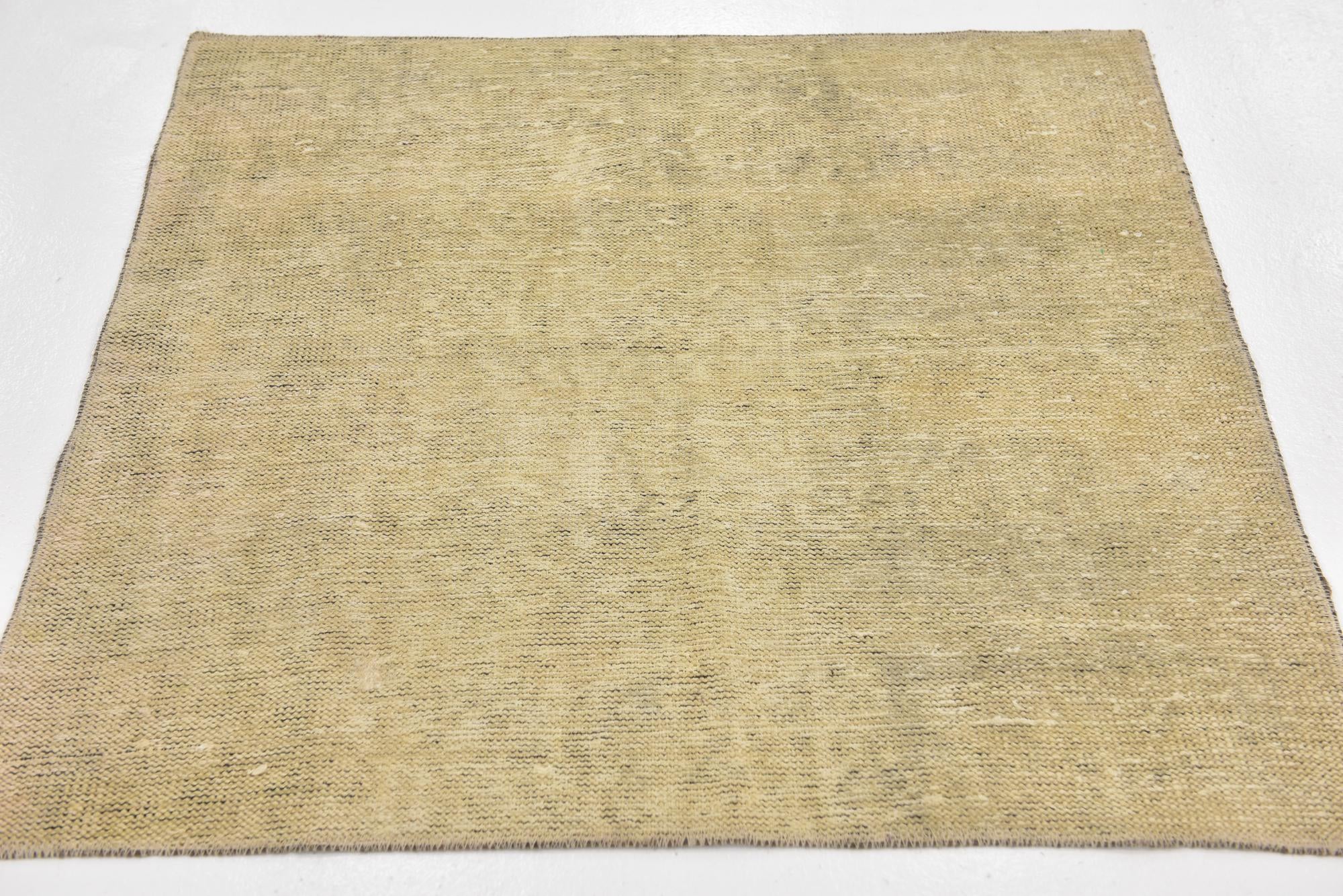 100cm x 105cm anudado a mano Ultra Vintage Alfombra Persa Lana Cuadrado