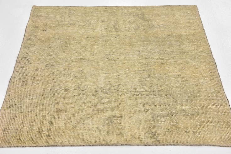 Detail image of 3' 3 x 3' 5 Hand Knotted Ultra Vintage Persian Wool Square Rug