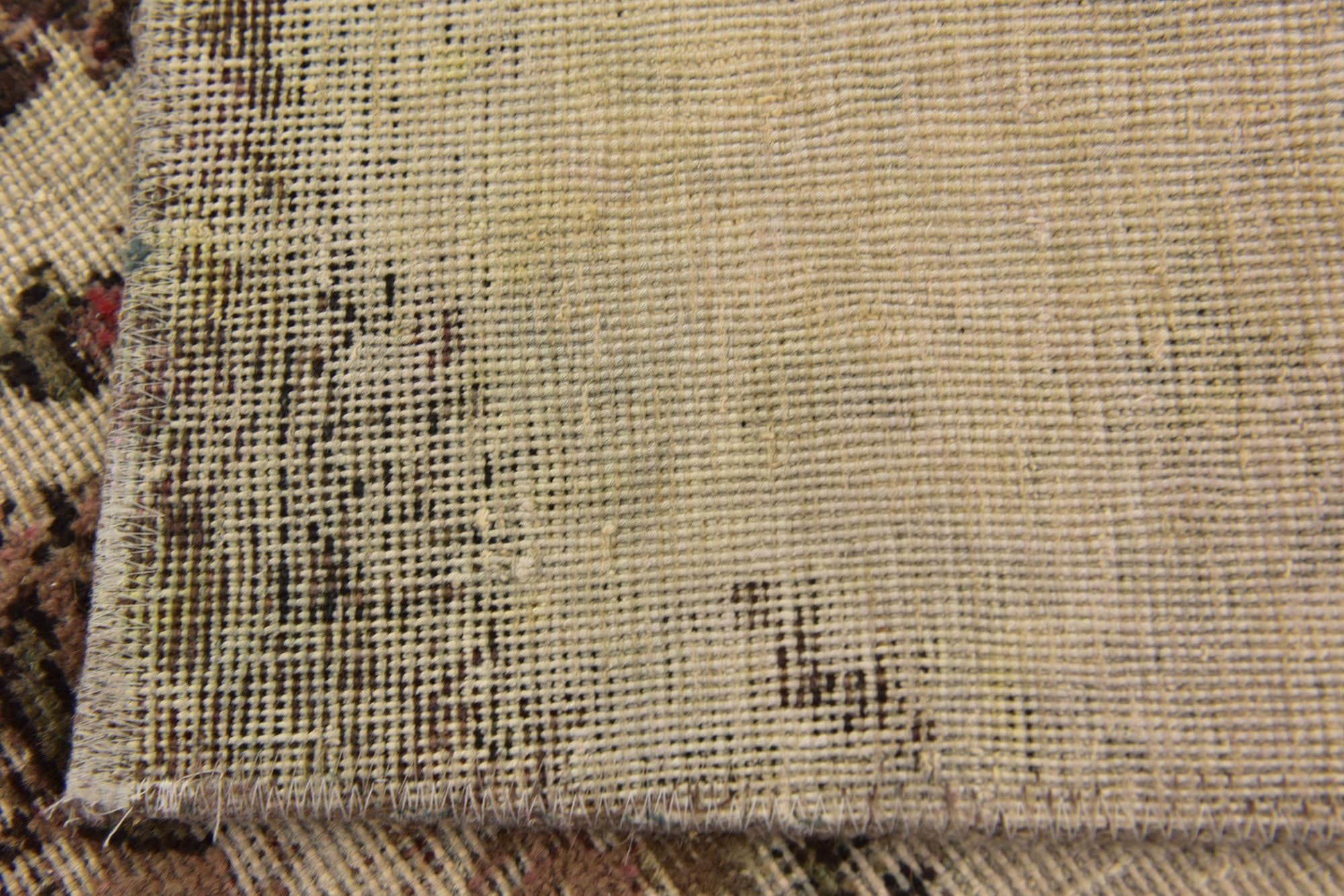 5' x 5' 10 Hand Knotted Ultra Vintage Persian Wool Square Rug