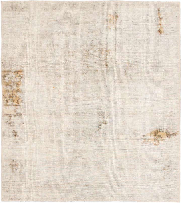 4' x 4' 5 Hand Knotted Ultra Vintage Persian Wool Square Rug