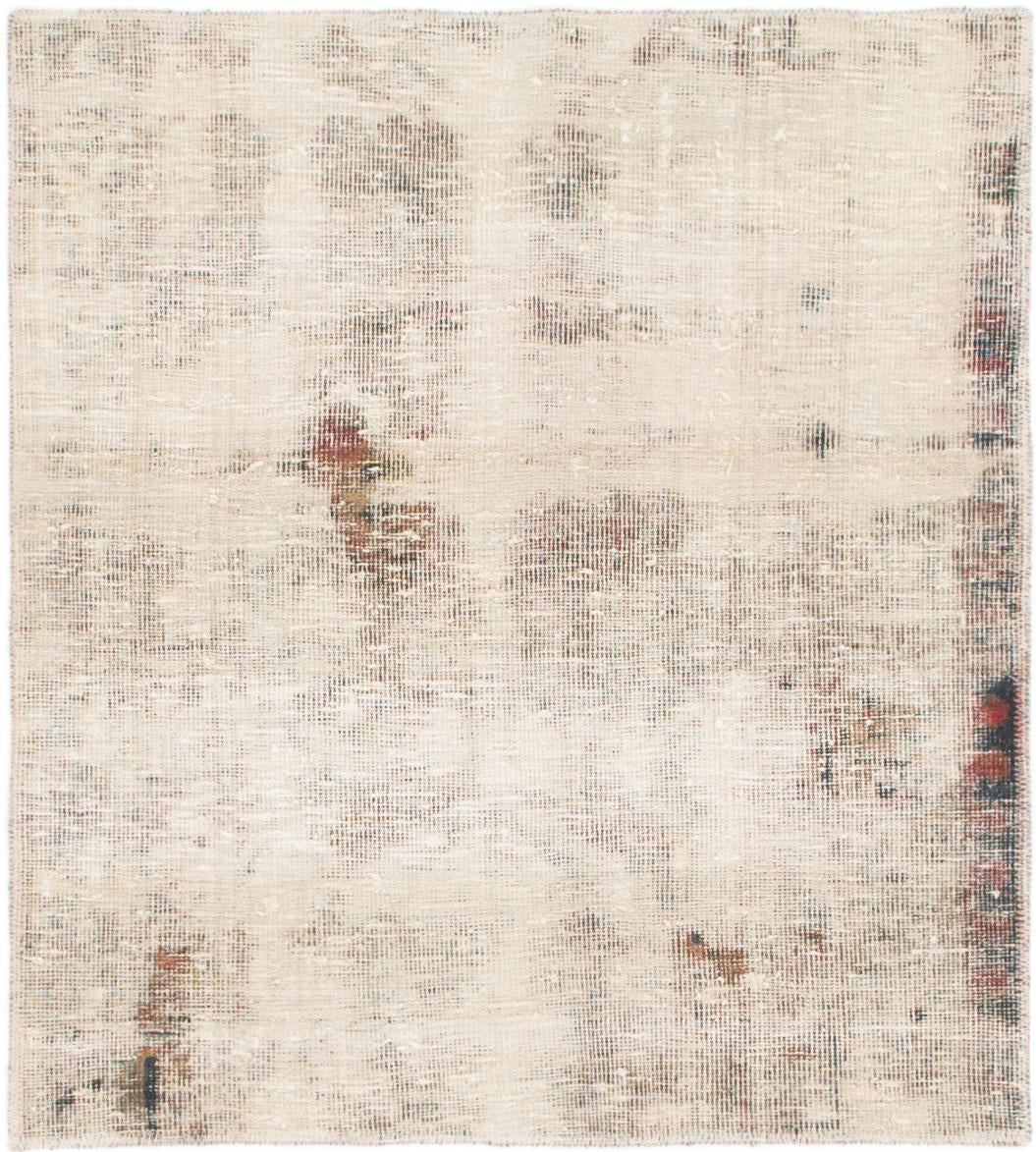 3' 2 x 3' 6 Hand Knotted Ultra Vintage Persian Wool Square Rug
