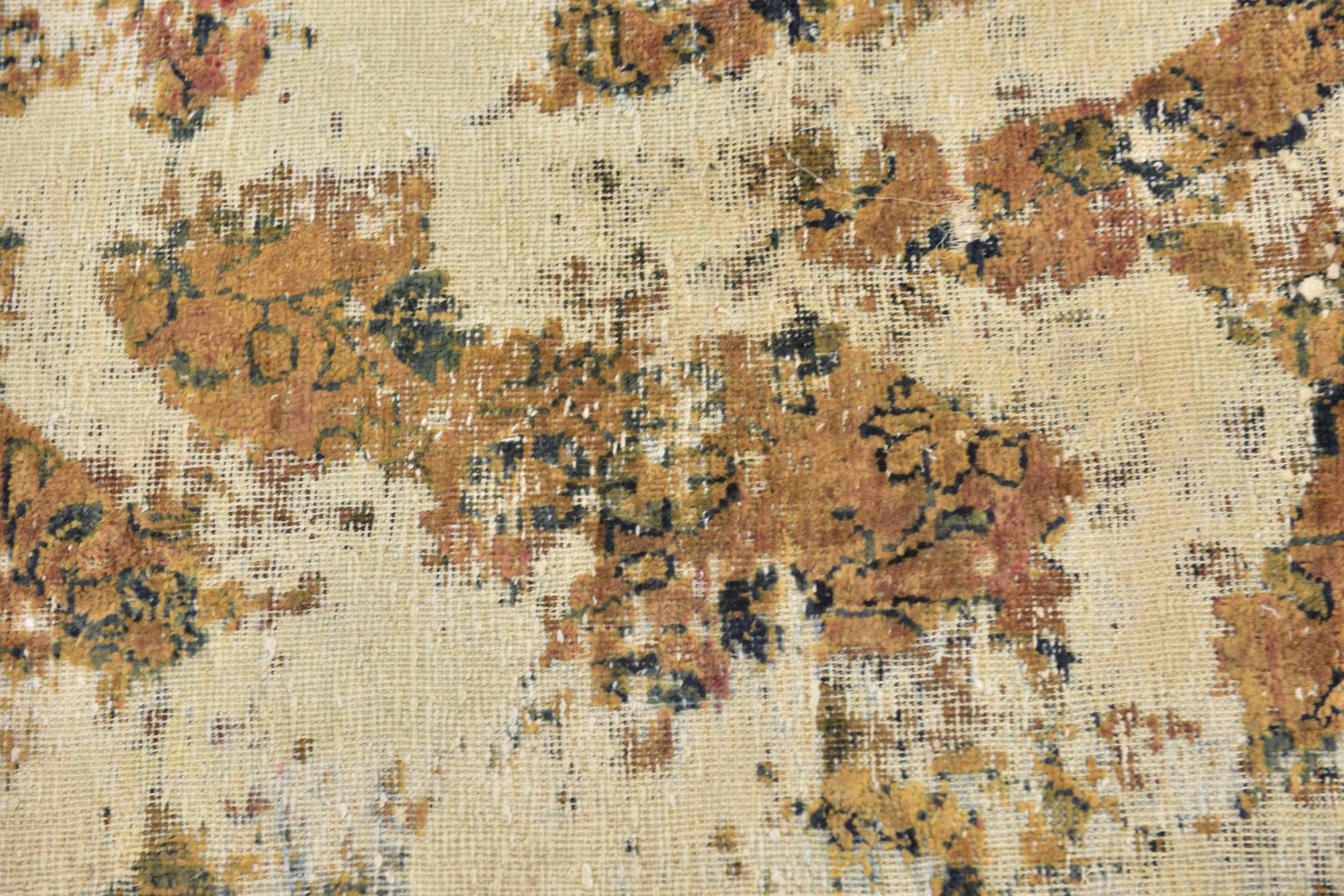 3' 7 x 3' 7 Hand Knotted Ultra Vintage Persian Wool Square Rug