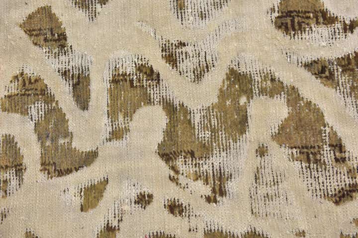 3' 4 x 3' 6 Hand Knotted Ultra Vintage Persian Wool Square Rug