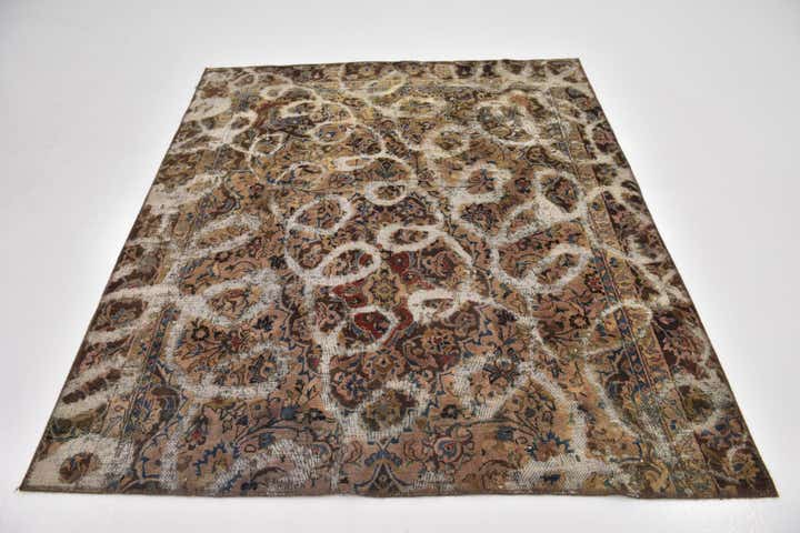 5' 6 x 6' 4 Hand Knotted Ultra Vintage Persian Wool Square Rug