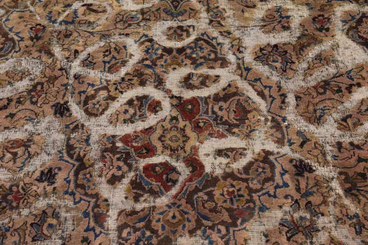 5' 6 x 6' 4 Hand Knotted Ultra Vintage Persian Wool Square Rug