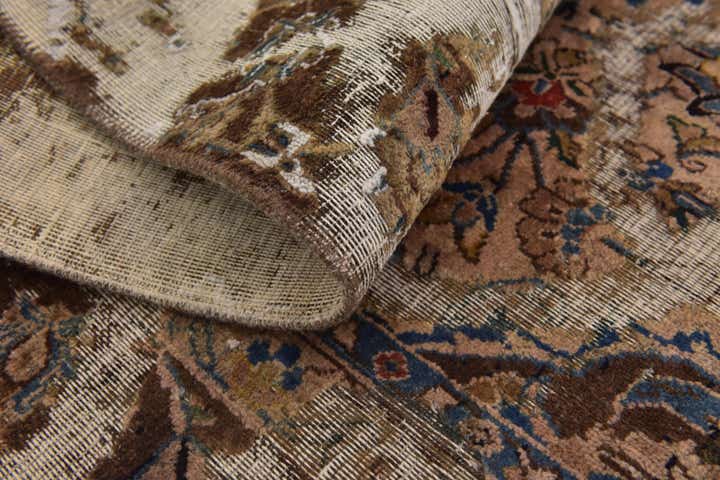 5' 6 x 6' 4 Hand Knotted Ultra Vintage Persian Wool Square Rug