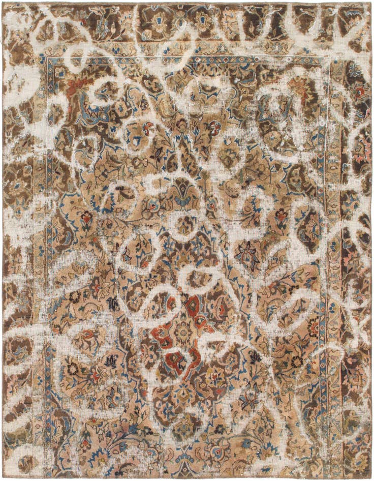 Detail image of 5' 6 x 6' 4 Hand Knotted Ultra Vintage Persian Wool Square Rug