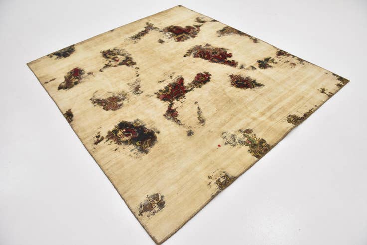 Detail image of 6' 5 x 7' 3 Hand Knotted Ultra Vintage Persian Wool Square Rug