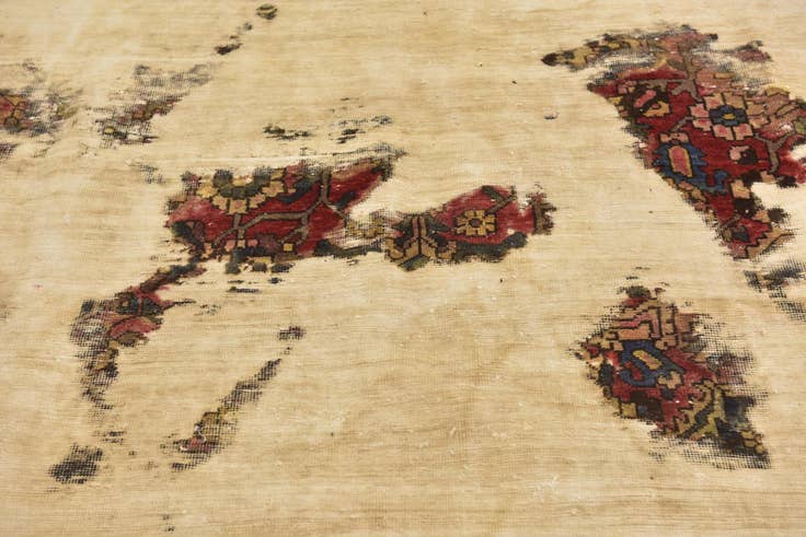Detail image of 6' 5 x 7' 3 Hand Knotted Ultra Vintage Persian Wool Square Rug