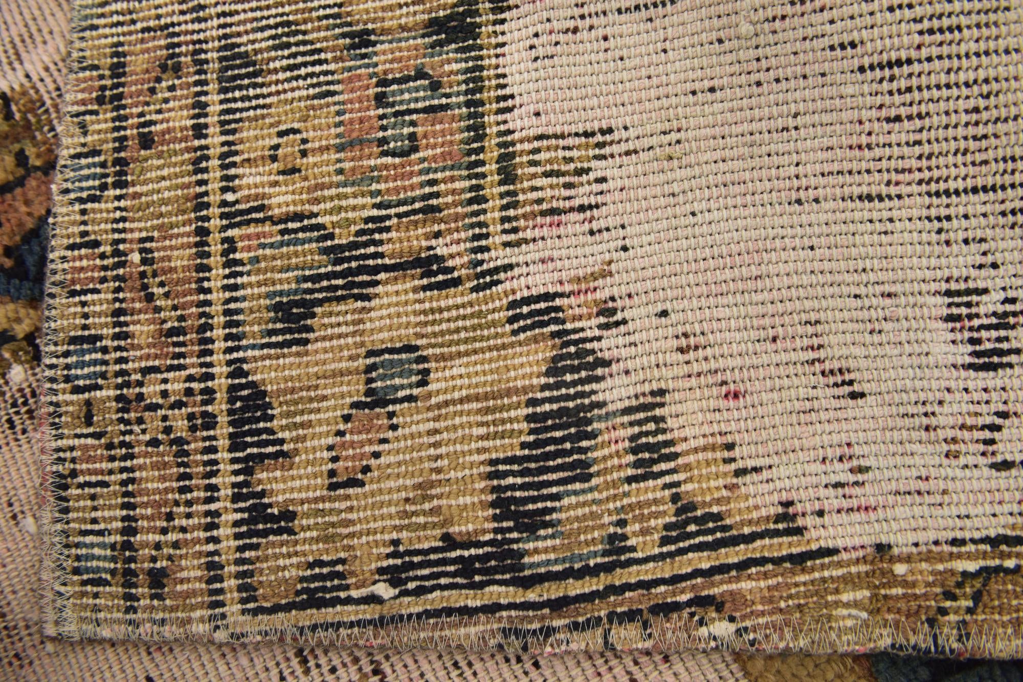6' 7 x 8' 4 Hand Knotted Ultra Vintage Persian Wool Square Rug