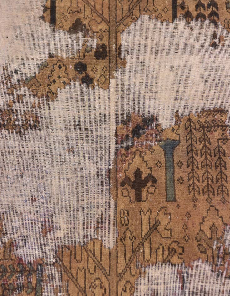 Detail image of 4' 10 x 6' 3  Hand Knotted Ultra Vintage Persian Wool Square Rug