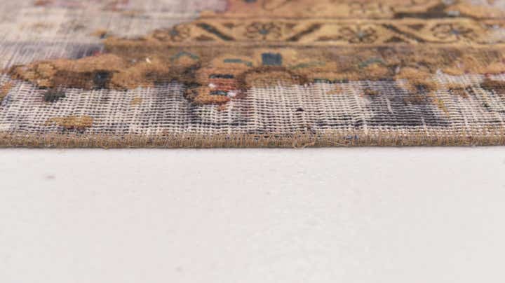 4' 10 x 6' 3 Hand Knotted Ultra Vintage Persian Wool Square Rug