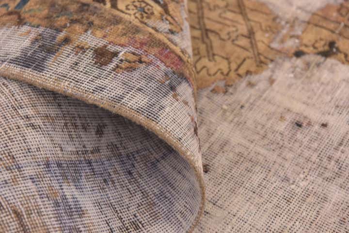 4' 10 x 6' 3 Hand Knotted Ultra Vintage Persian Wool Square Rug